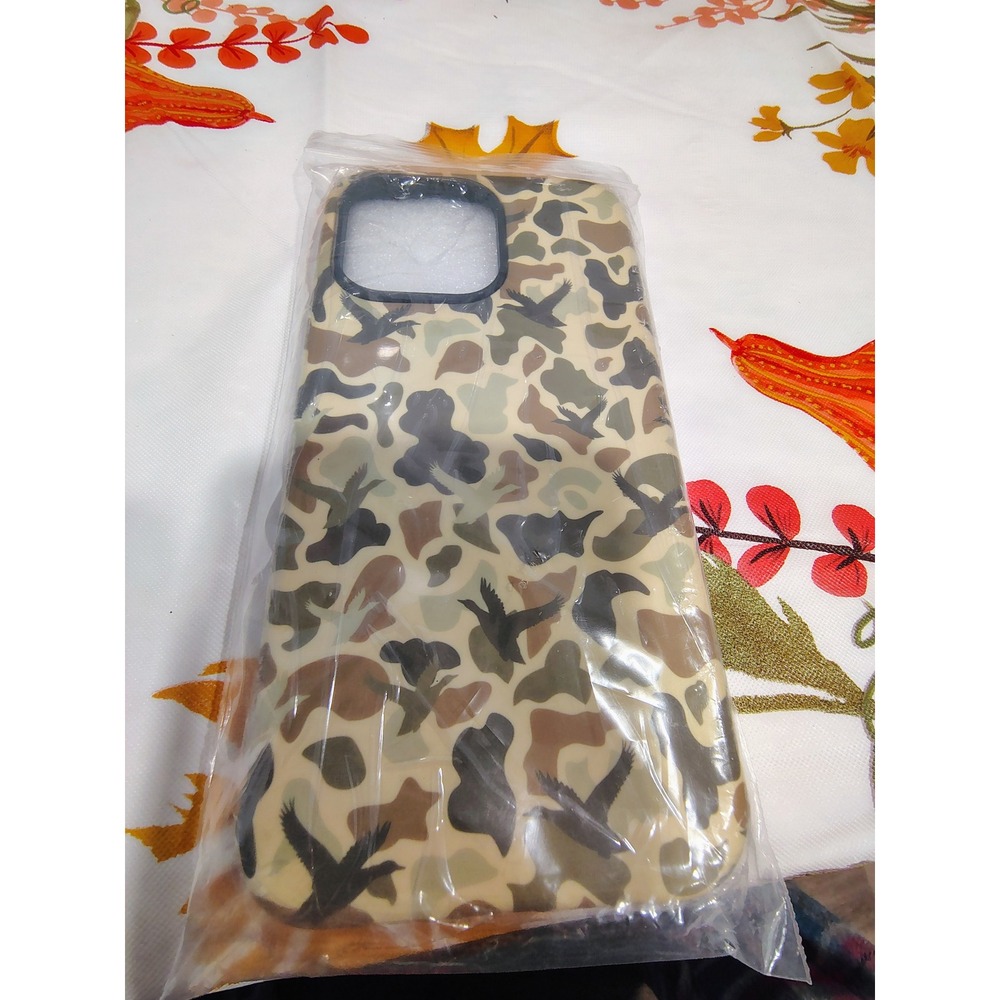XUNQUAN iPhone 15 Pro Max Case Camo Duck Hunting Pattern Protective Cover New
